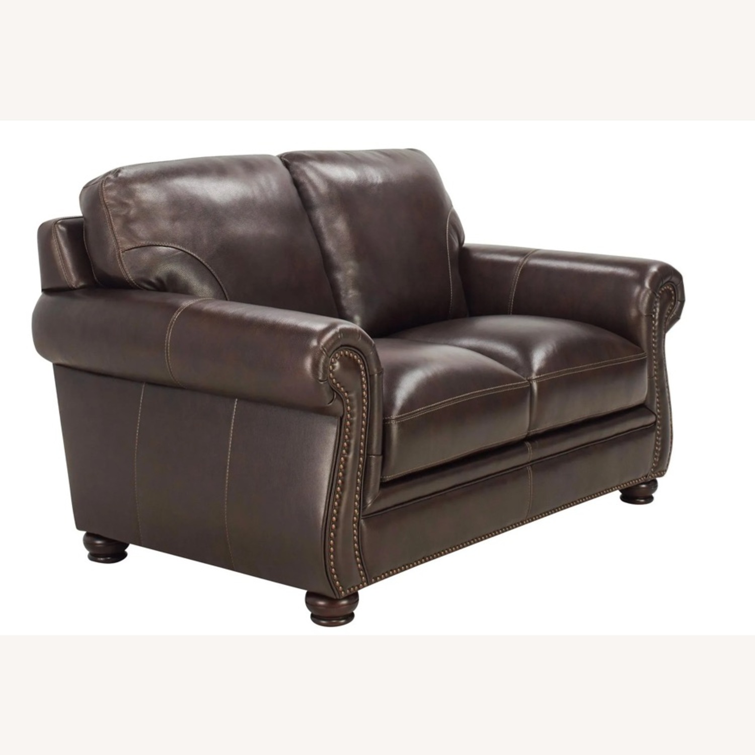 Raymour & Flanigan Alistair Leather Loveseat - image-2