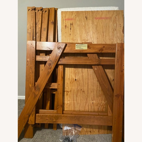 Used Antique Oak Twin Over Full Bunk Bed for sale on AptDeco
