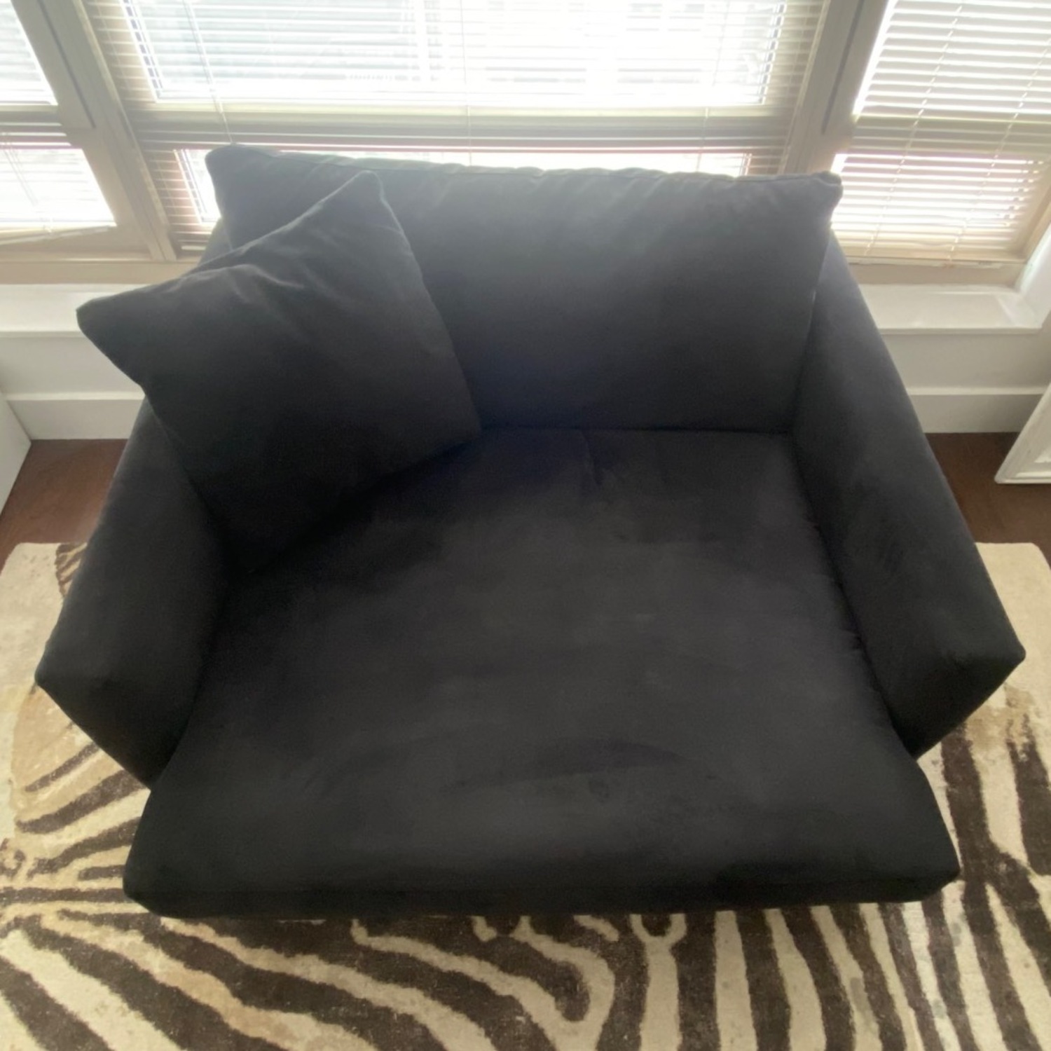 Crate and Barrel Chair and a Half with a Pillow - image-1