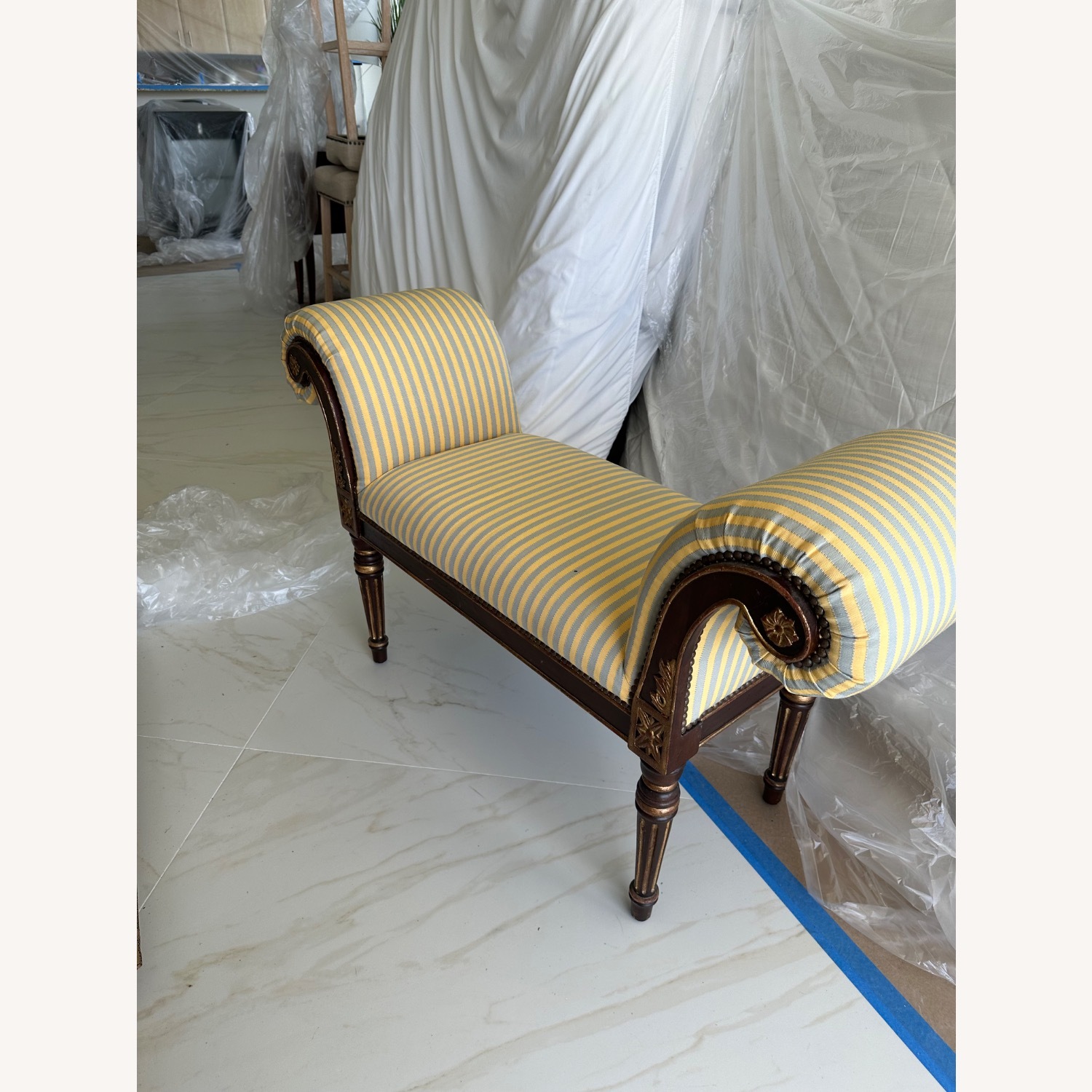 Mahogany Antique Bench - image-1