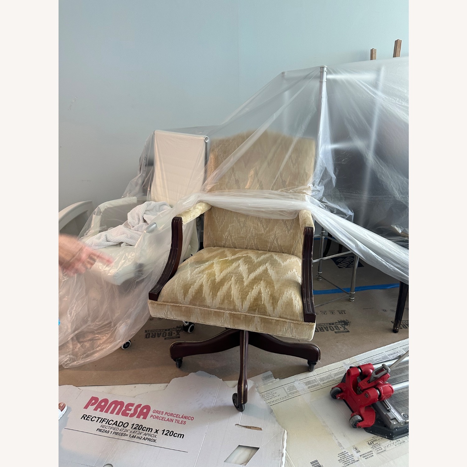 Oak 1914 Antique Swivel Office Desk Chair - image-1