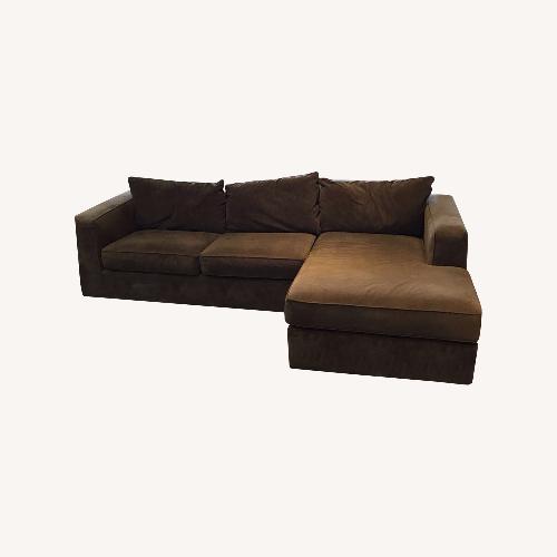 Used John M. Smythe Velvet Right Facing Sectional for sale on AptDeco
