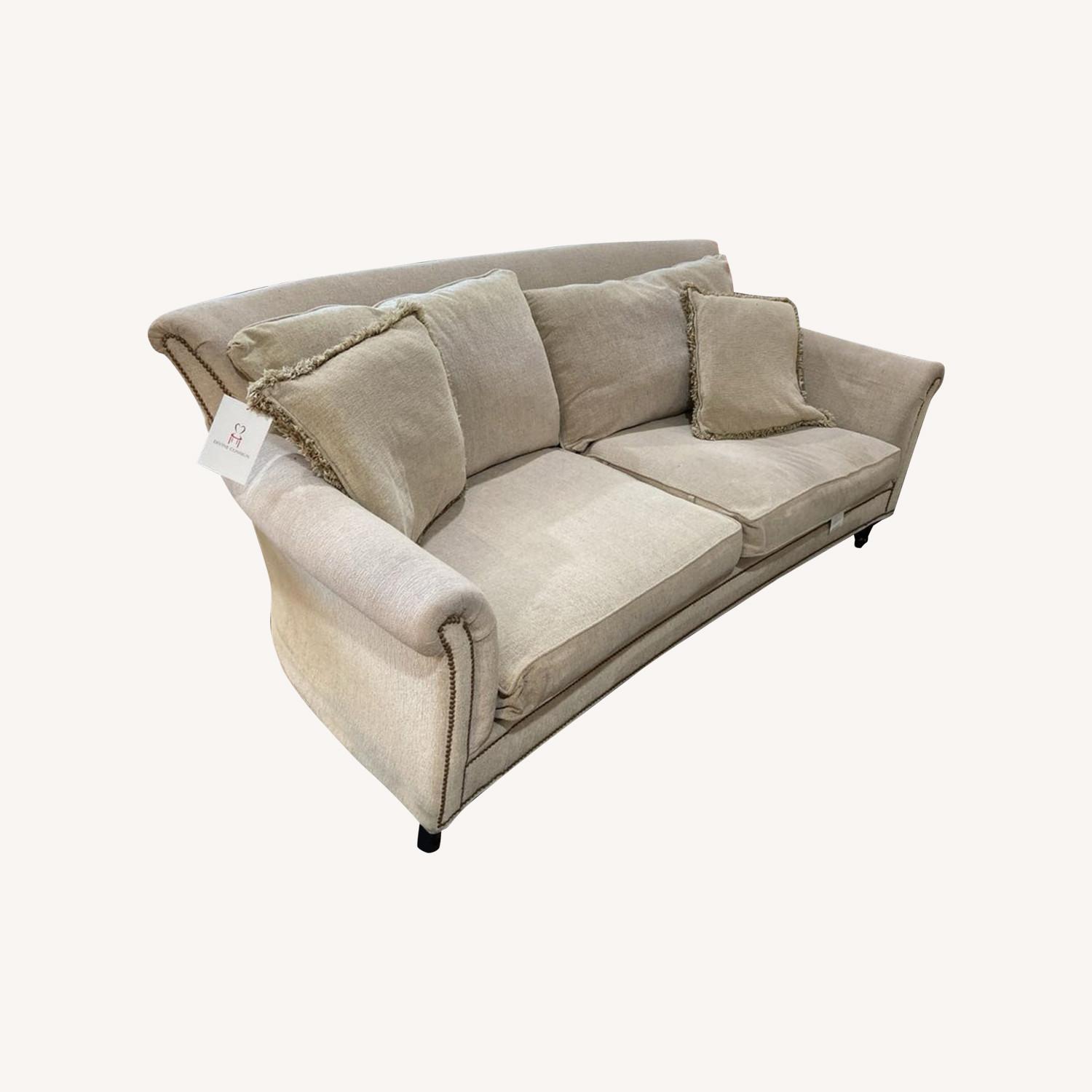 American Signature Upholstered Nailhead Trim Sofa - image-0