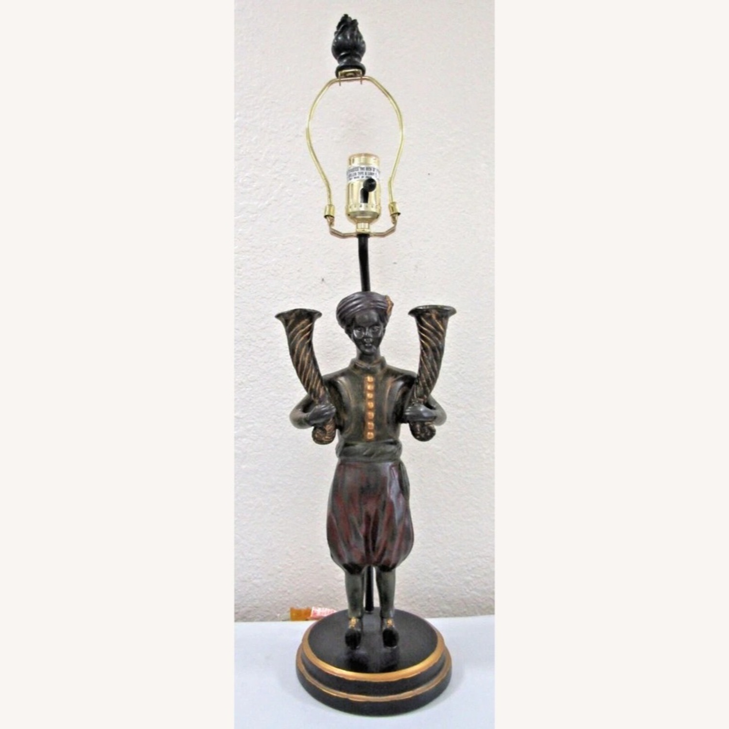 Pair Blackamoor Sculpture Table Lamps - image-4