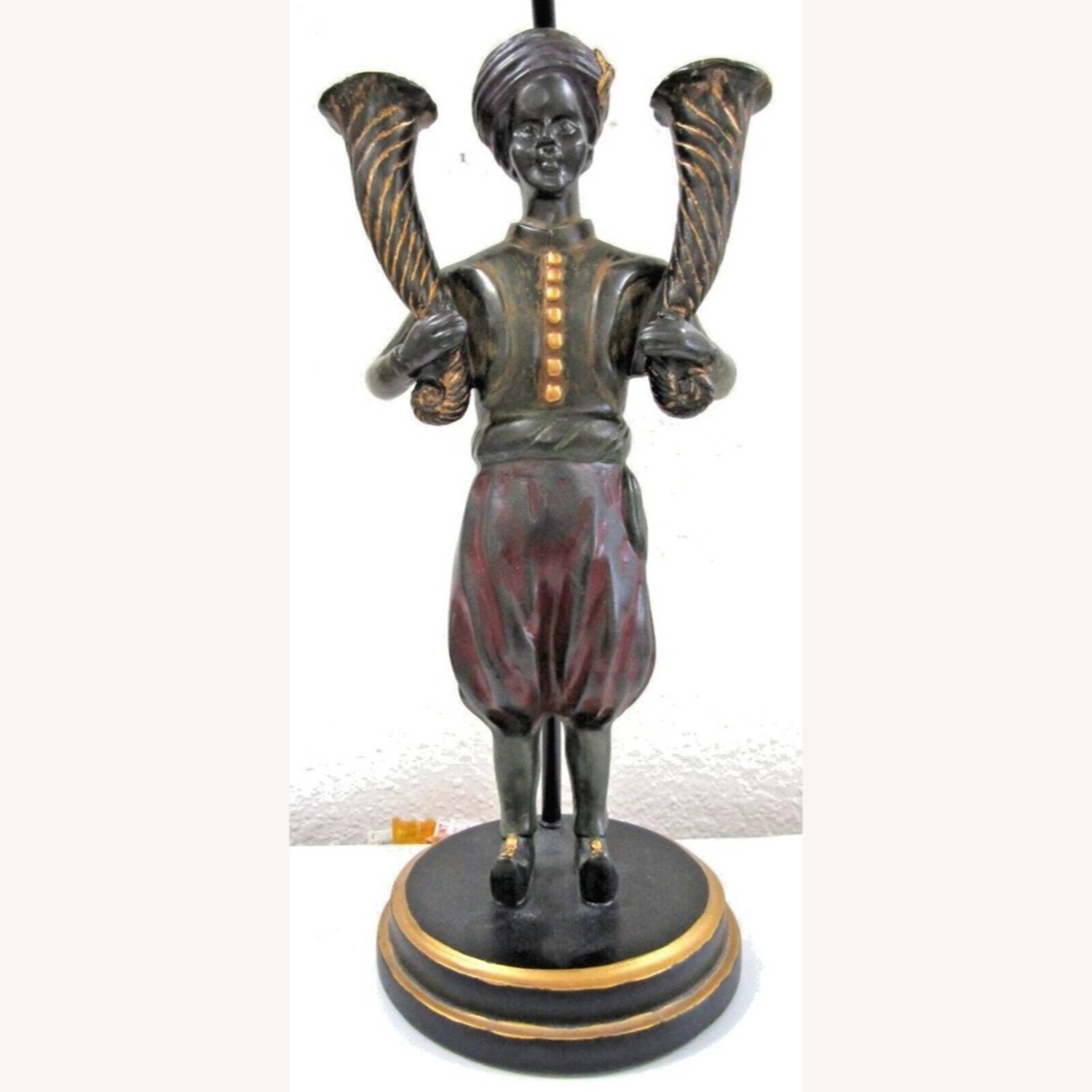 Pair Blackamoor Sculpture Table Lamps - image-5