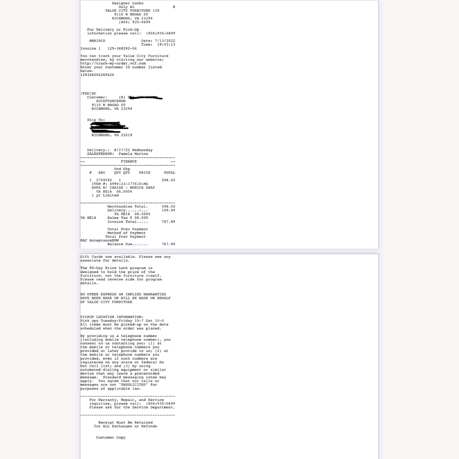 Value City Furniture Original Couch - image-4