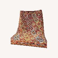 1930S Rustic Cecim Kilim Rug Terracotta/Olive