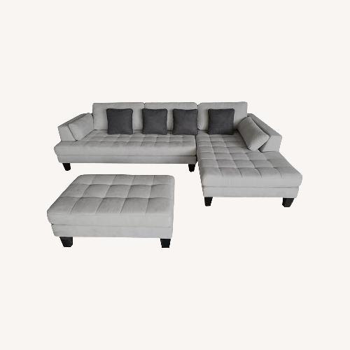 Used Stendmar 3pc 120" L Shape Sectional Sofa Couch for sale on AptDeco