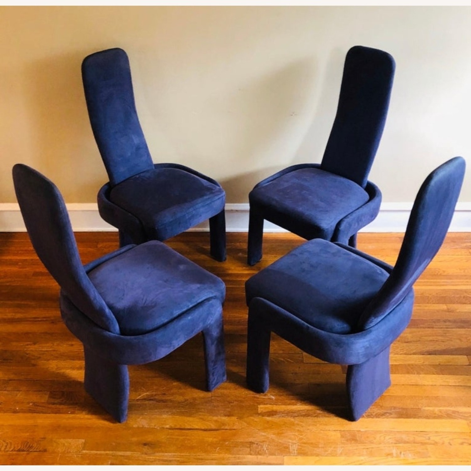 Pair of Art Deco Imspired Sculptural Dinner Chairs - image-3