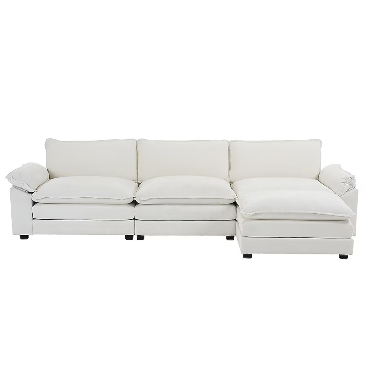 White Boucle Sofa - image-4