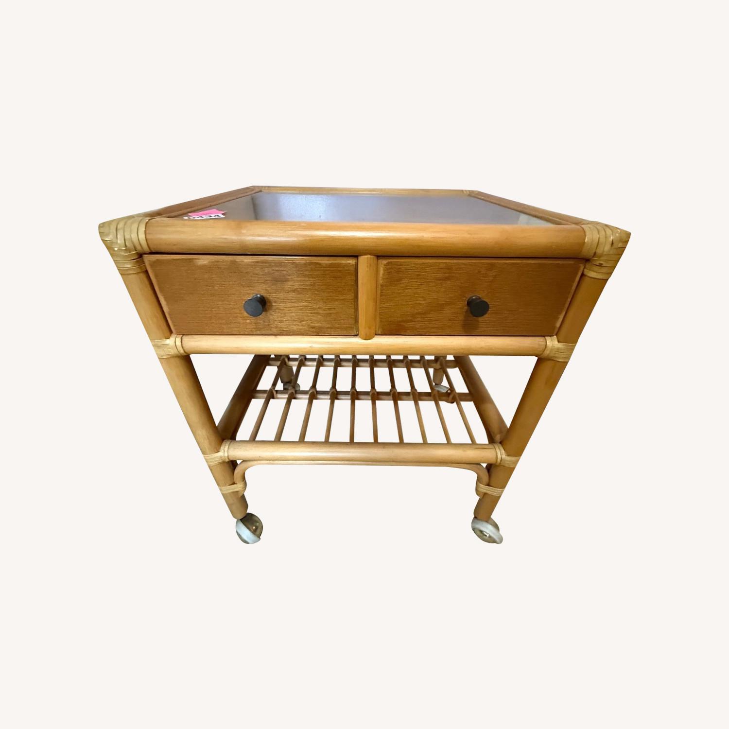 Bamboo Pair of Side Tables - image-0