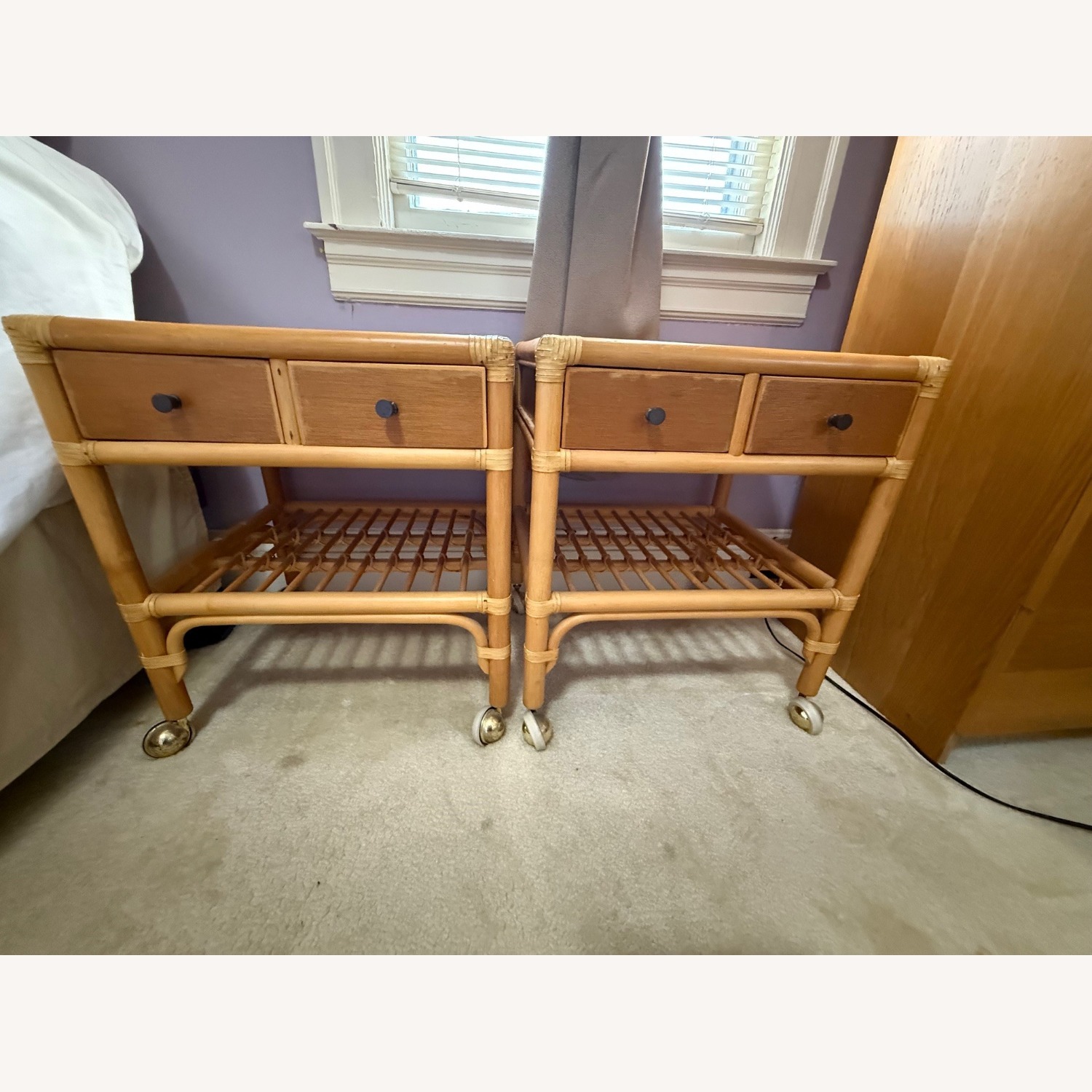 Bamboo Pair of Side Tables - image-1