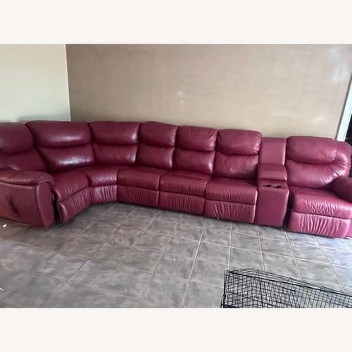 Used Palliser Red  3 Piece Sectional for sale on AptDeco