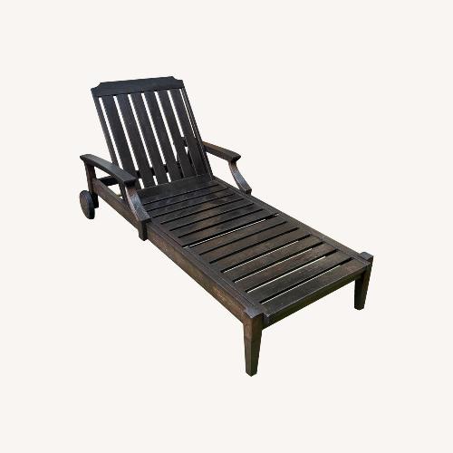 Used Restoration Hardware Two Outdoor Teak Chaises  for sale on AptDeco