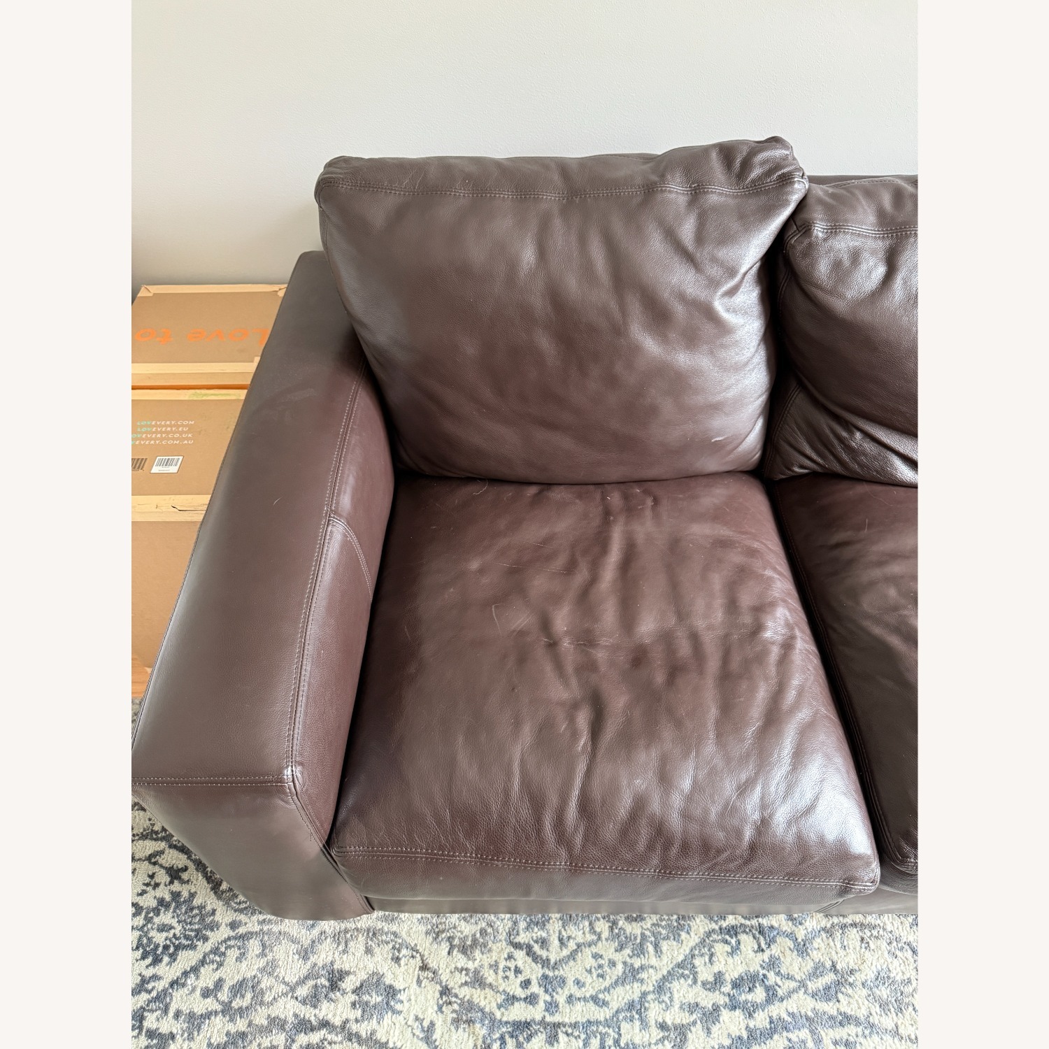 Room & Board Metro Leather Sofa - image-4