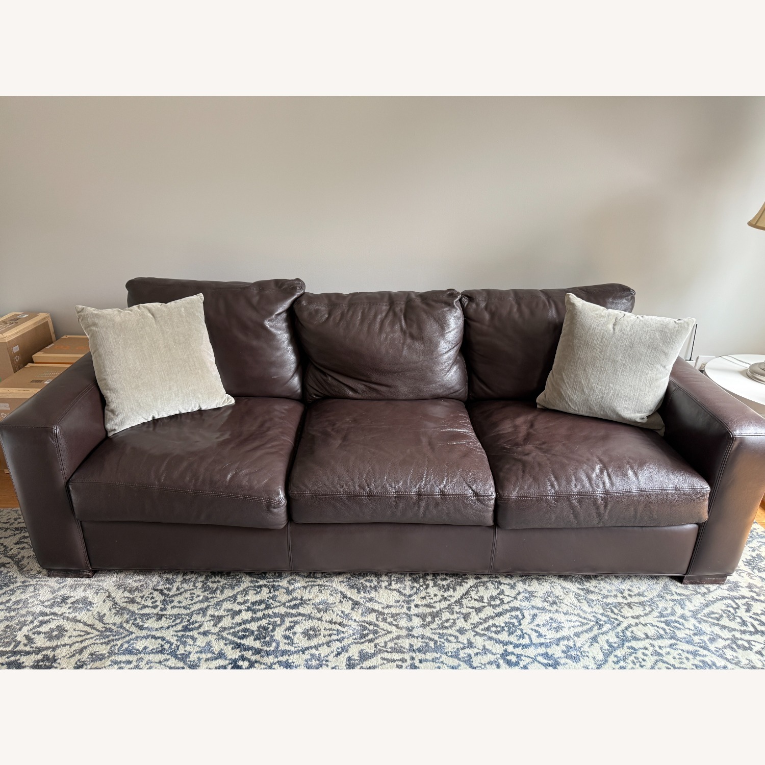 Room & Board Metro Leather Sofa - image-3