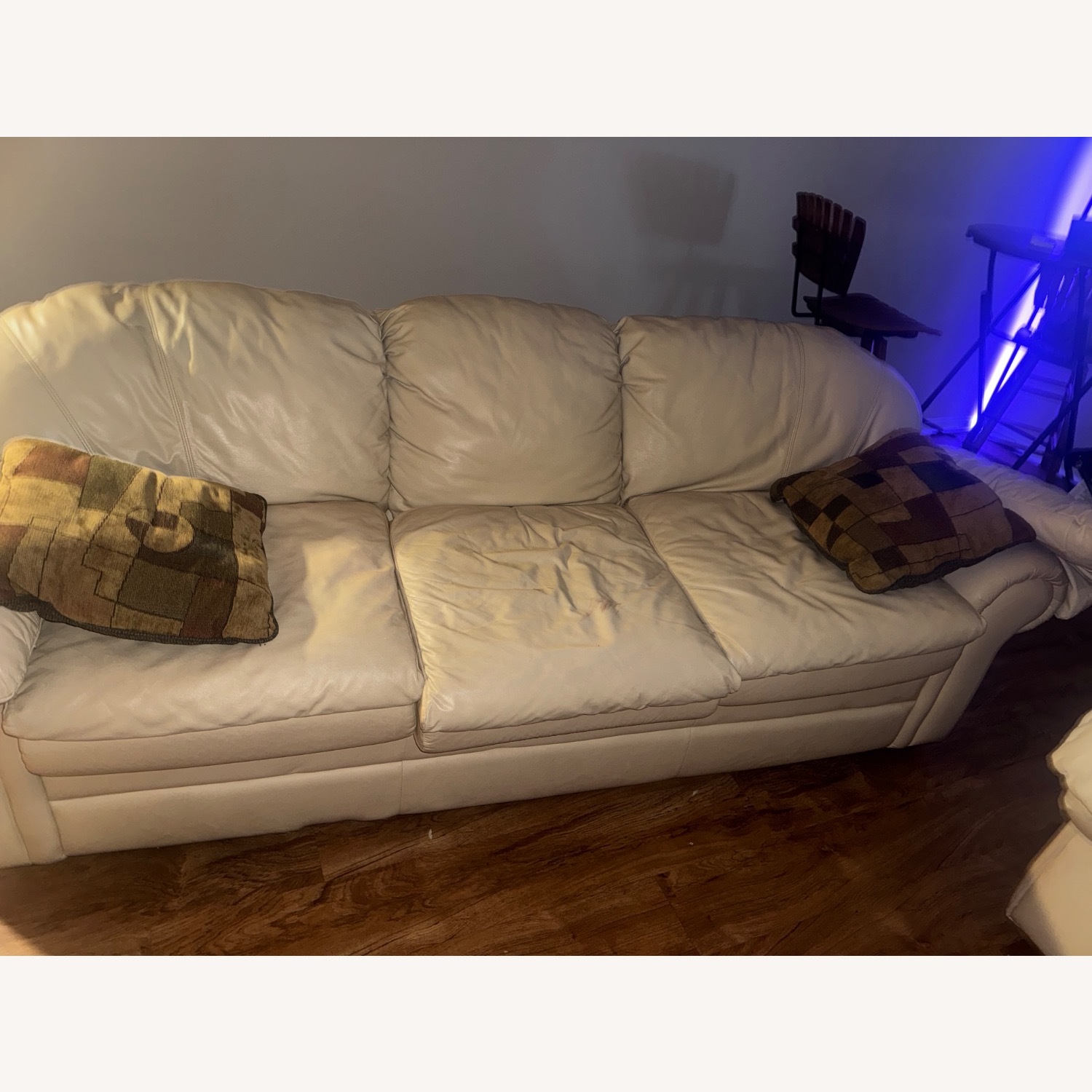 Tan Leather Sofa 3 Seats - image-1