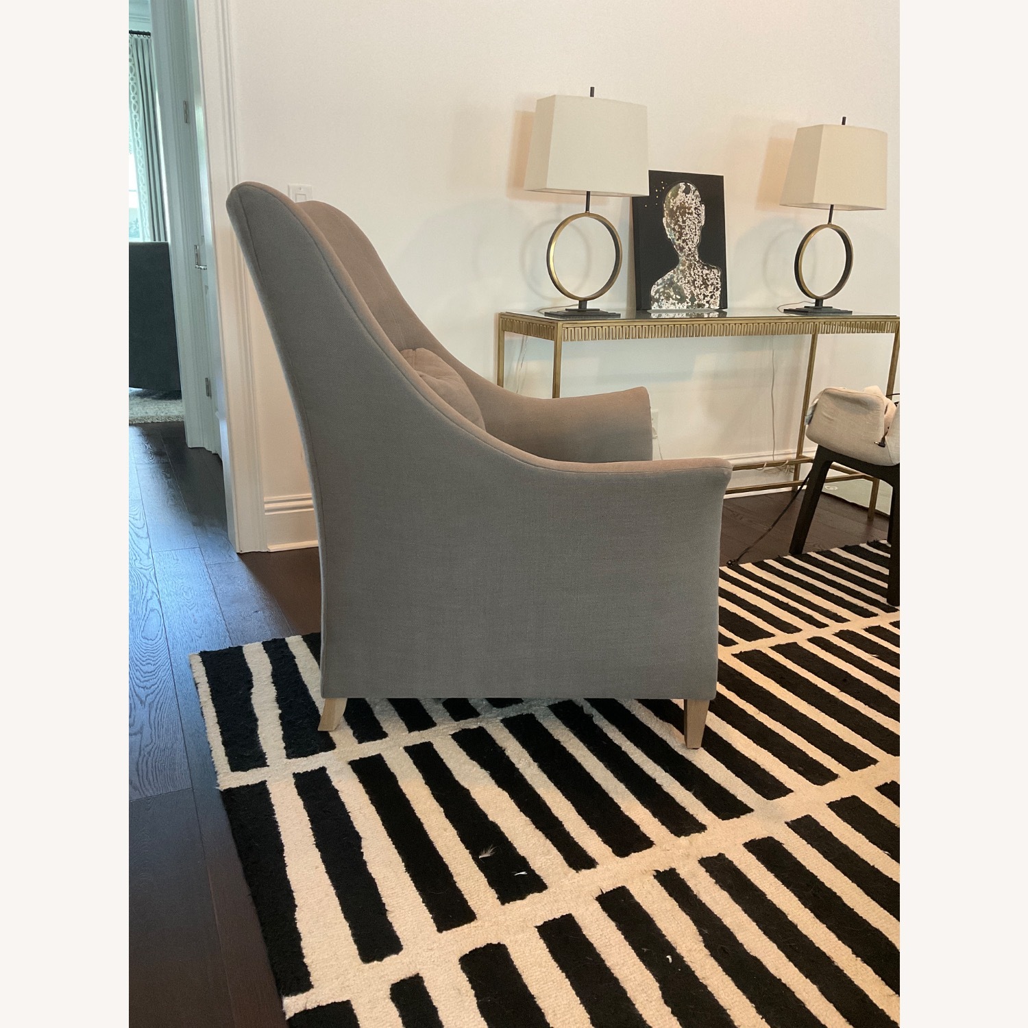 Verellen Wing Chair Steel Gray - image-1