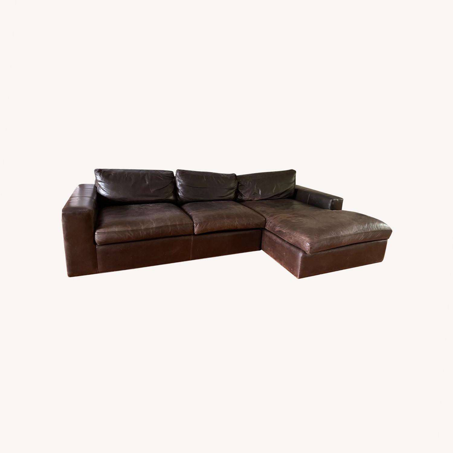 Libby Leather Left Side Sectional - image-0