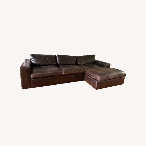 Used Libby Leather Left Side Sectional for sale on AptDeco