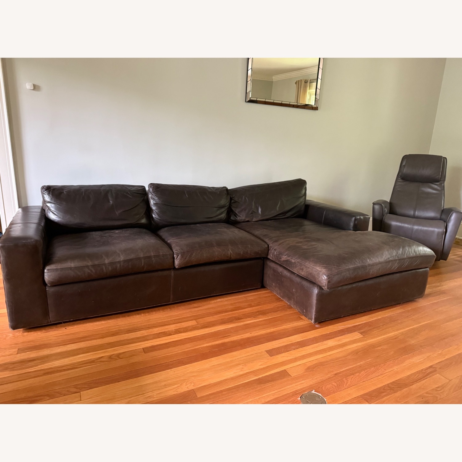 Libby Leather Left Side Sectional - image-1