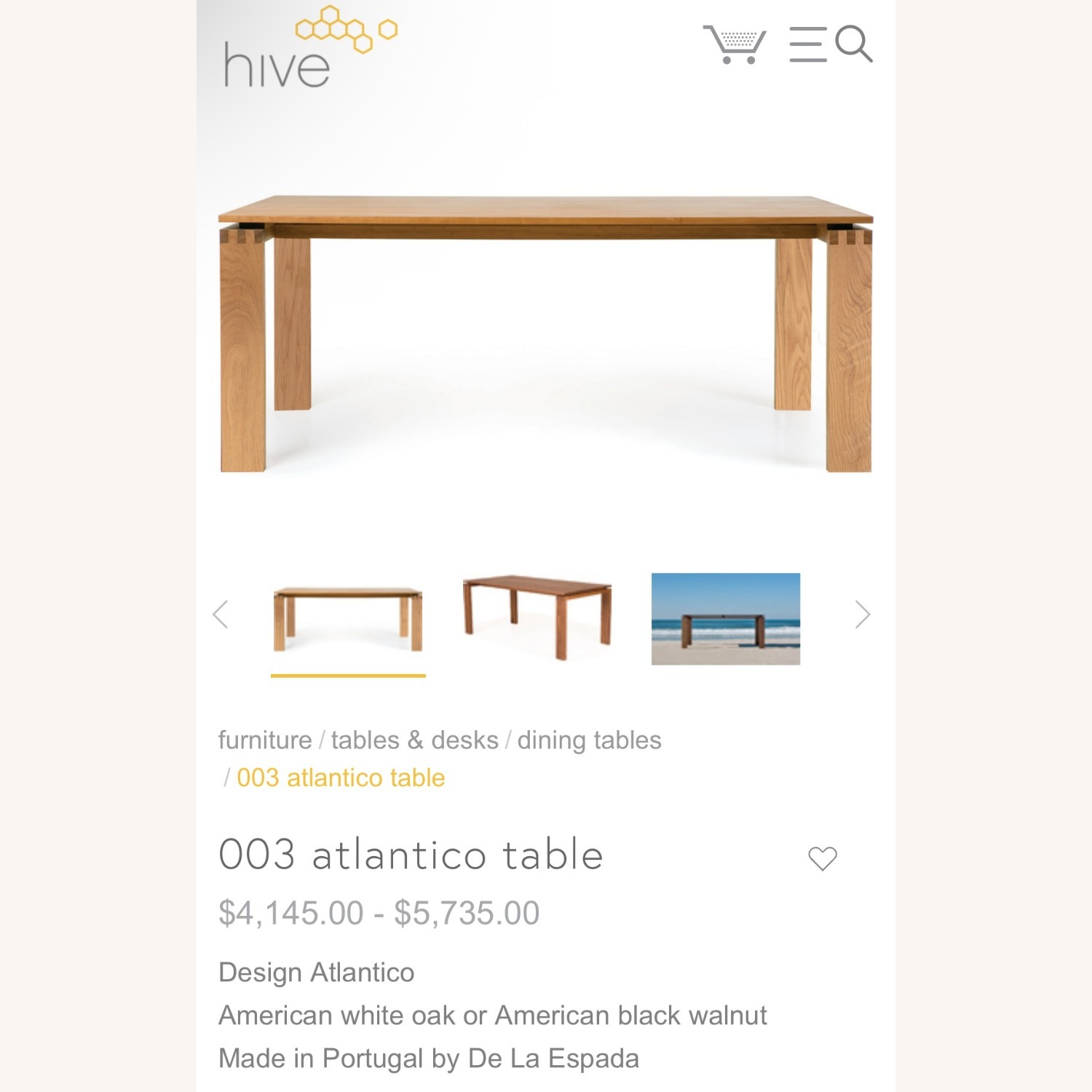 Solid White Oak Dining Table - image-5
