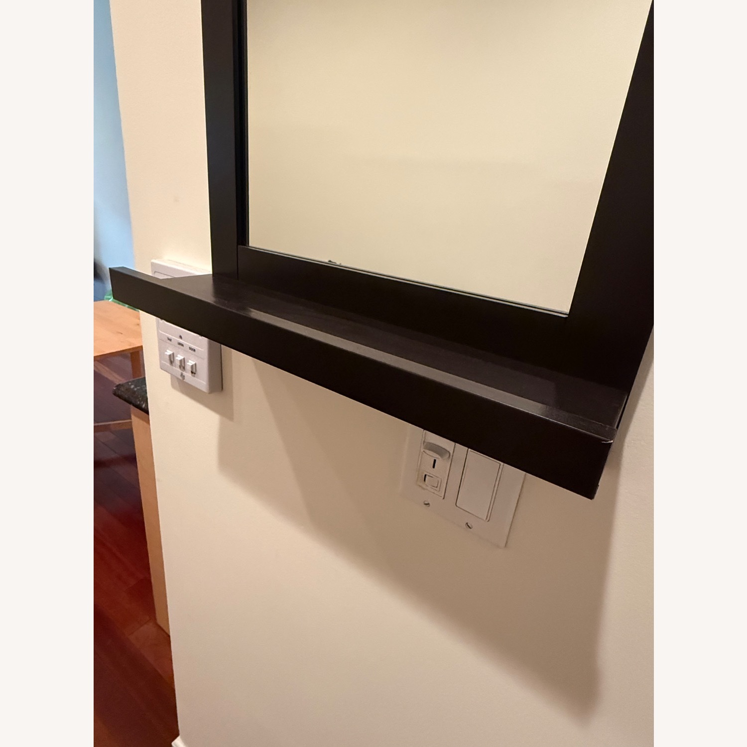 Amazon Artpower Rectangular Wall Mirror w Shelf & Hooks - image-3