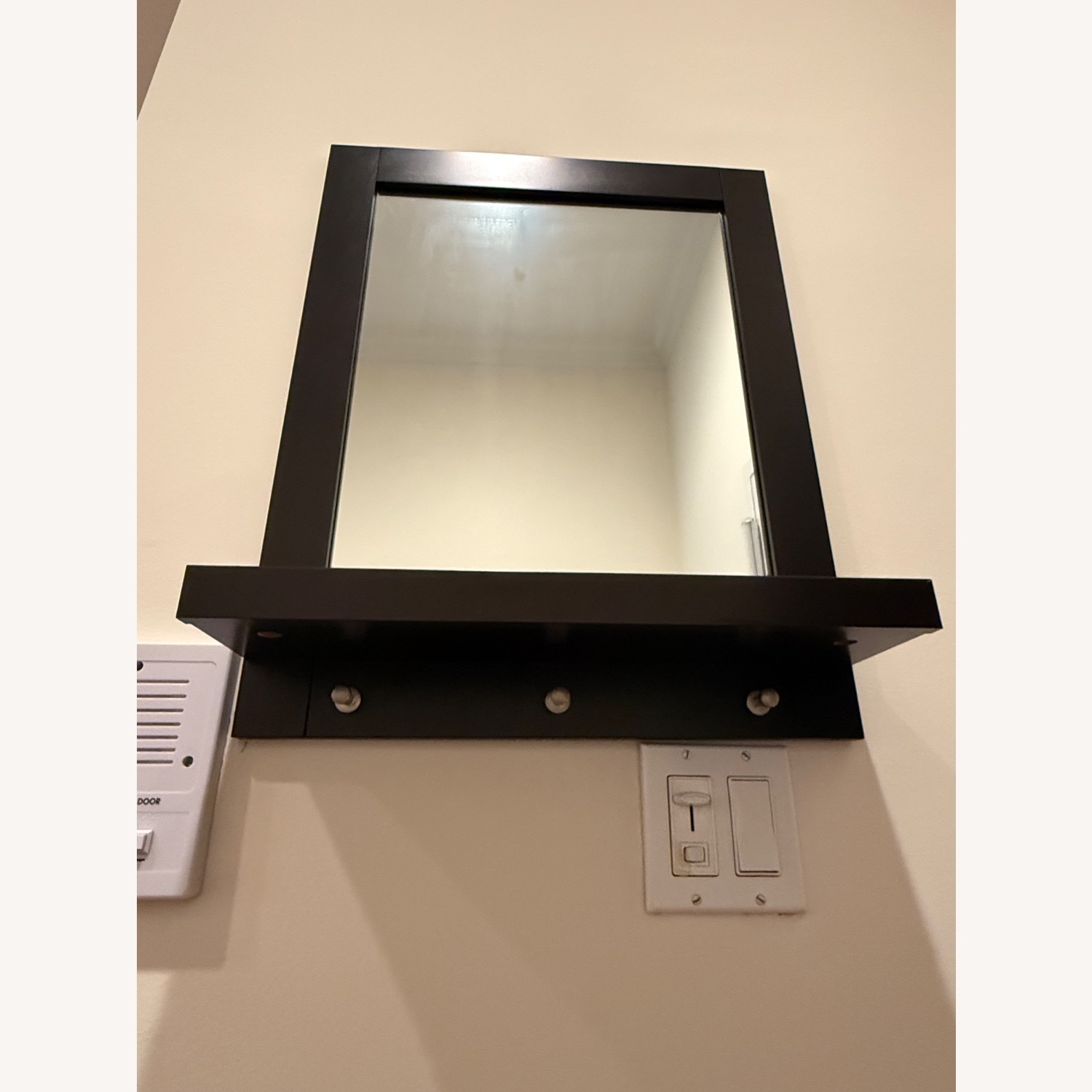 Amazon Artpower Rectangular Wall Mirror w Shelf & Hooks - image-2