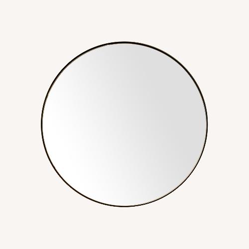 Used LINDBYN Round Wall Mirror Black for sale on AptDeco