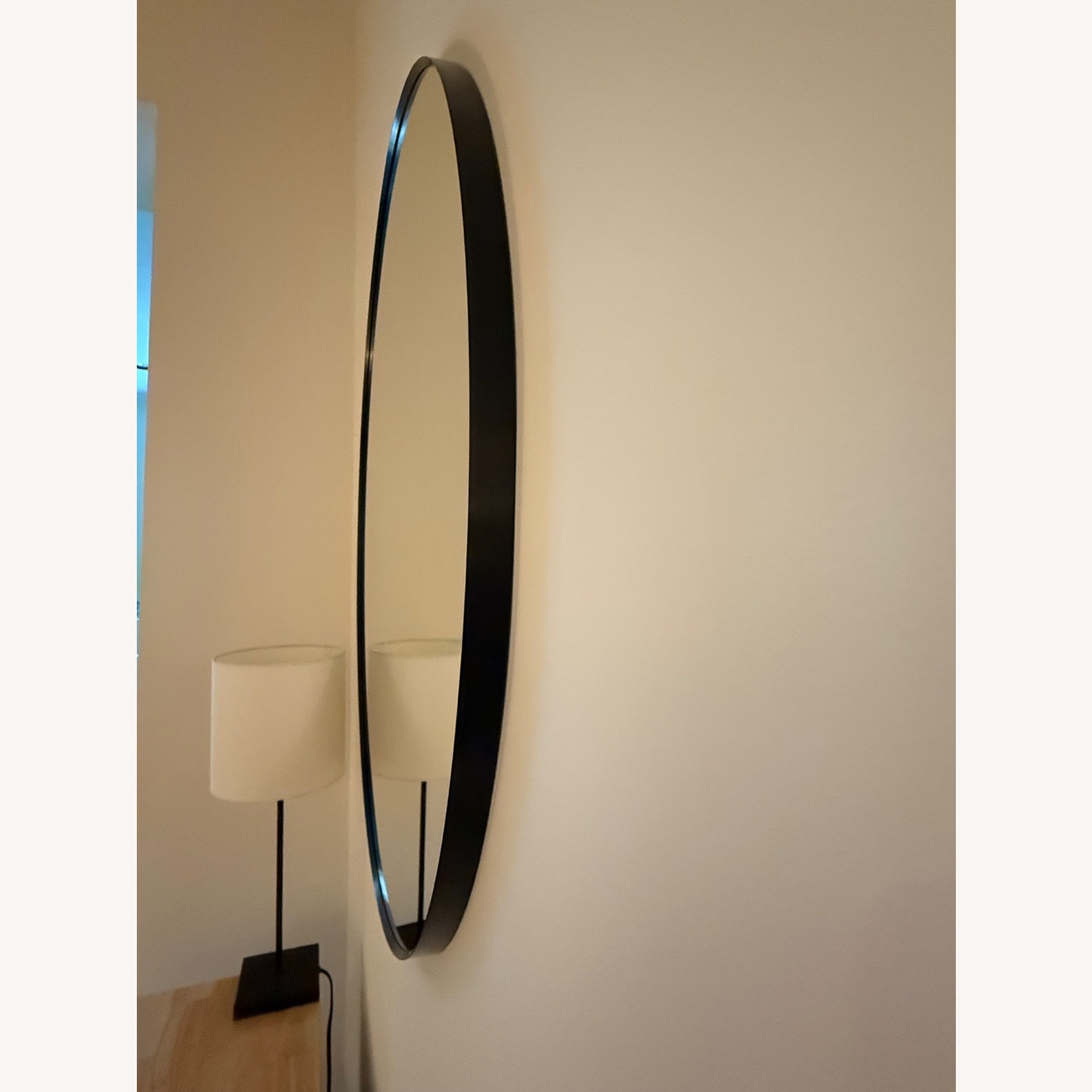 LINDBYN Round Wall Mirror Black - image-3