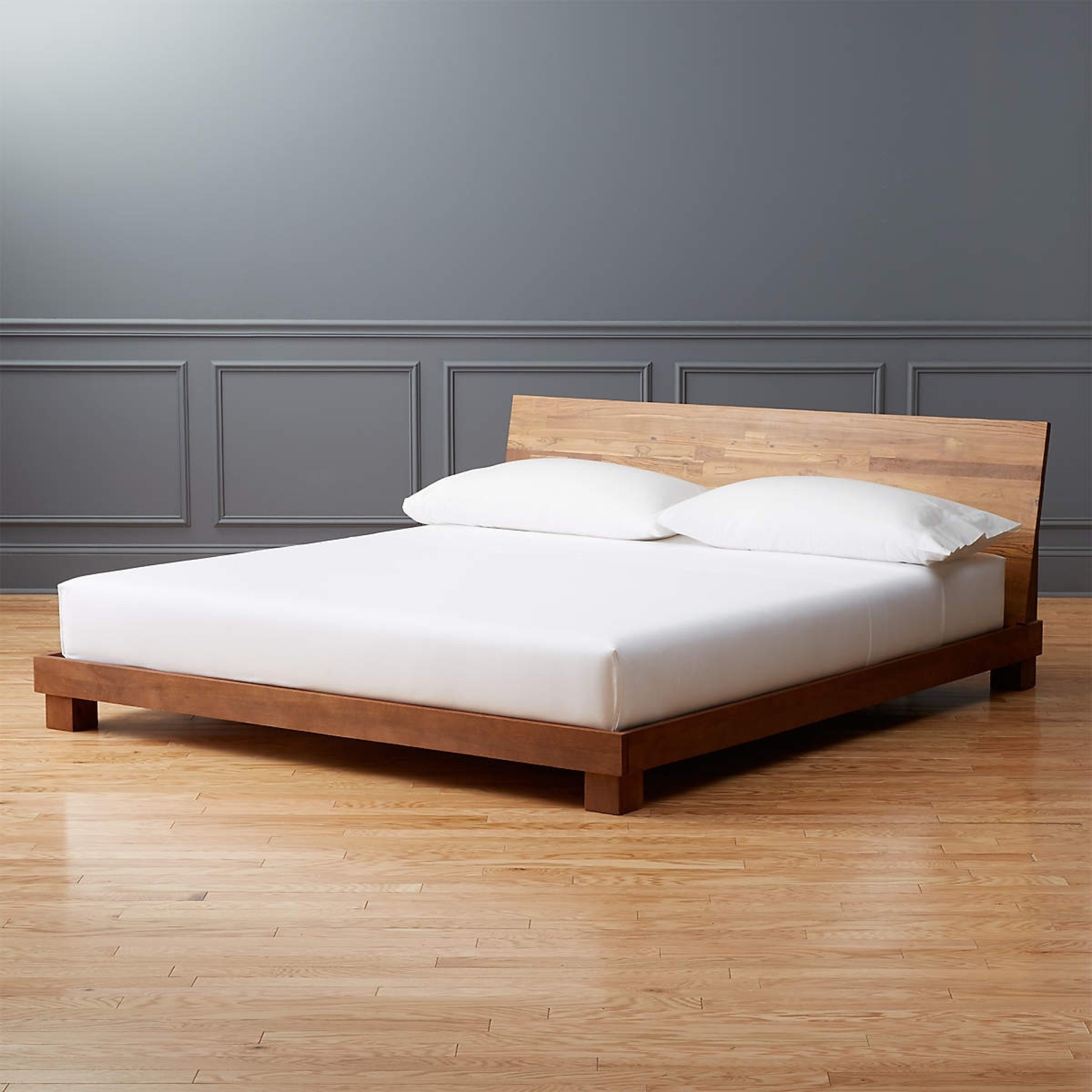CB2 Dondra Teak Queen Size Platform Bed - image-4