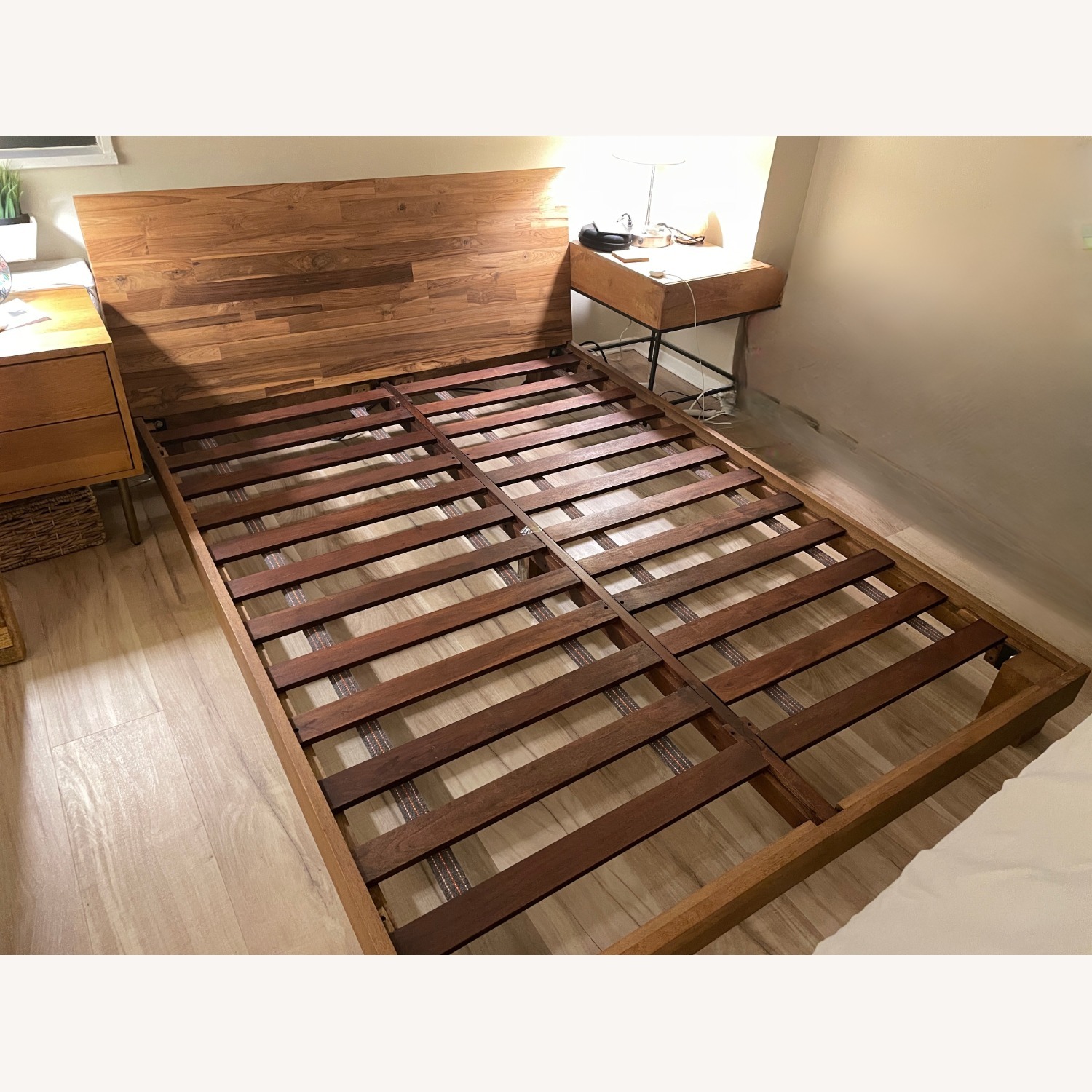 CB2 Dondra Teak Queen Size Platform Bed - image-1