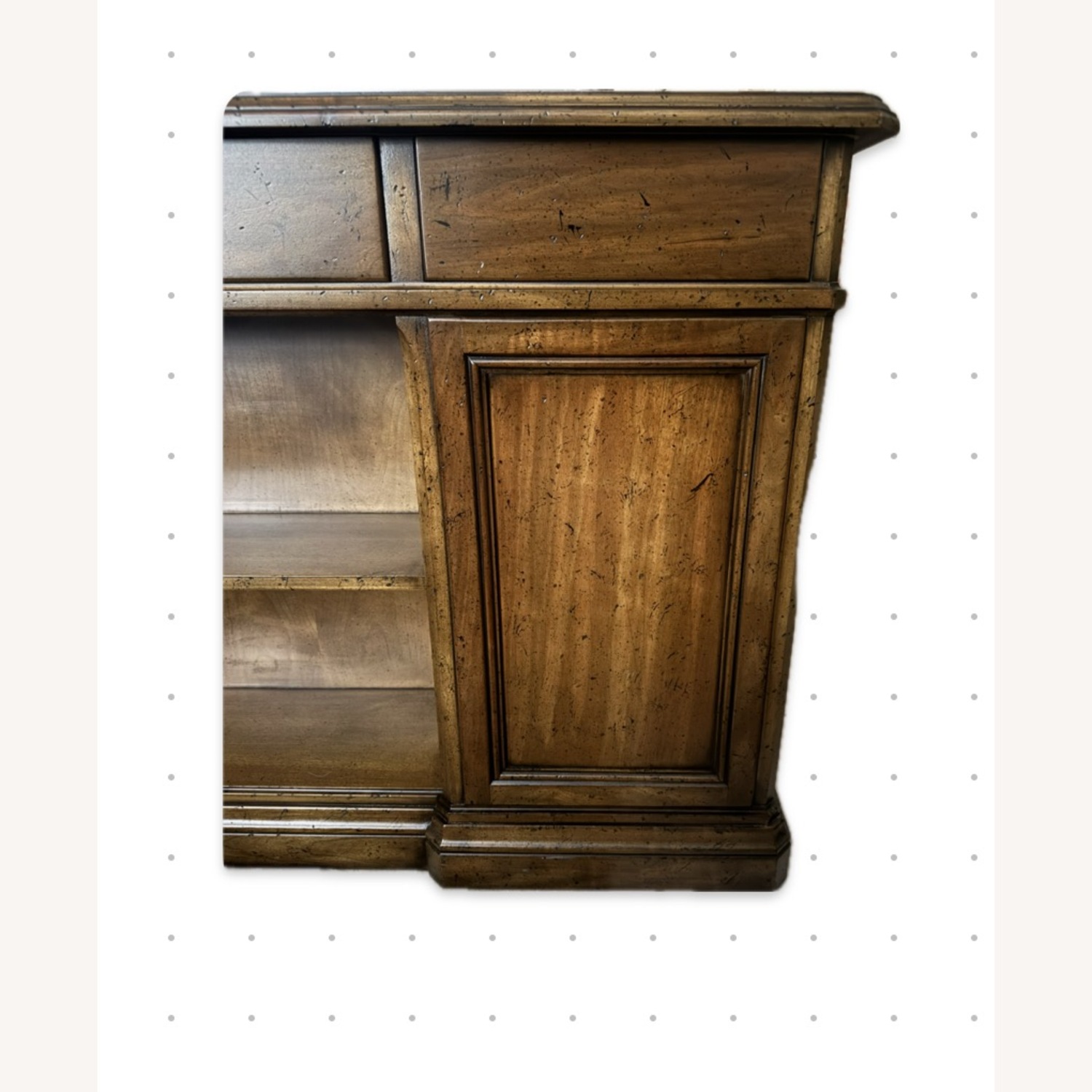 Vintage Partner’s Desk Double-Sided with Bookshelf - image-14