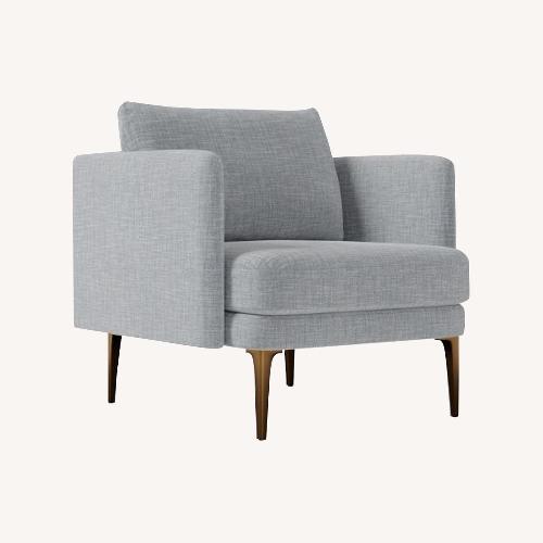 Used West Elm Auburn Gray Chair  for sale on AptDeco