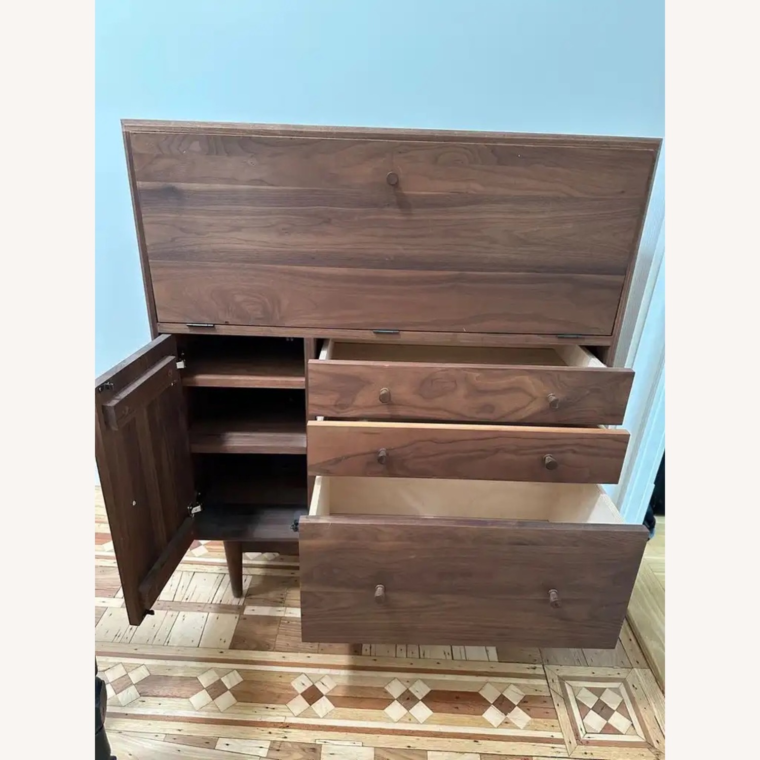 Room & Board Grove Solid Walnut Office Armoire - image-3