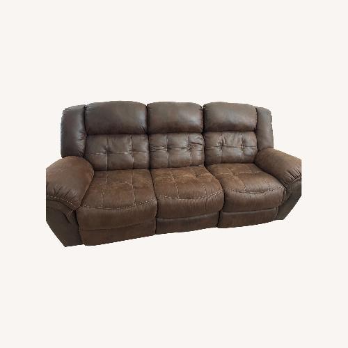 Used 3 Person Seating Reclining Leather Couch for sale on AptDeco