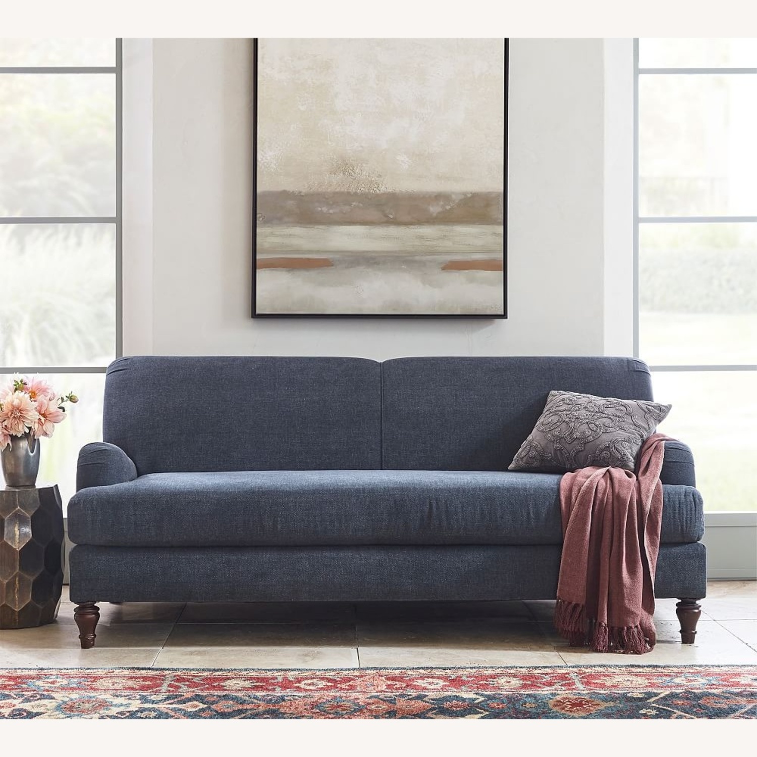 Pottery Barn Carlisle Grand Sofa in Navy Twill - image-4