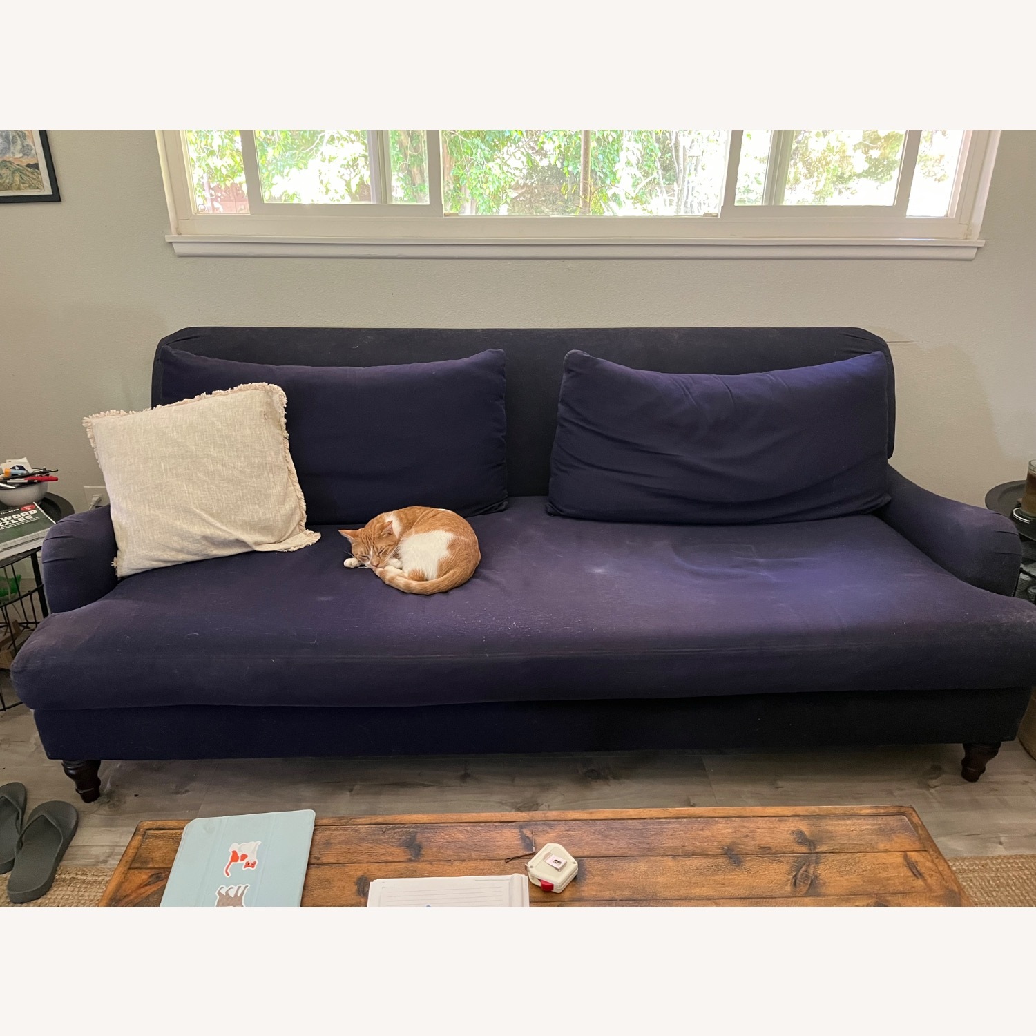 Pottery Barn Carlisle Grand Sofa in Navy Twill - image-2