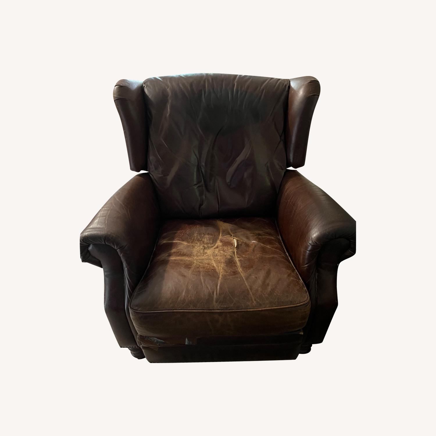 Pottery Barn Percy Leather Recliner - image-0
