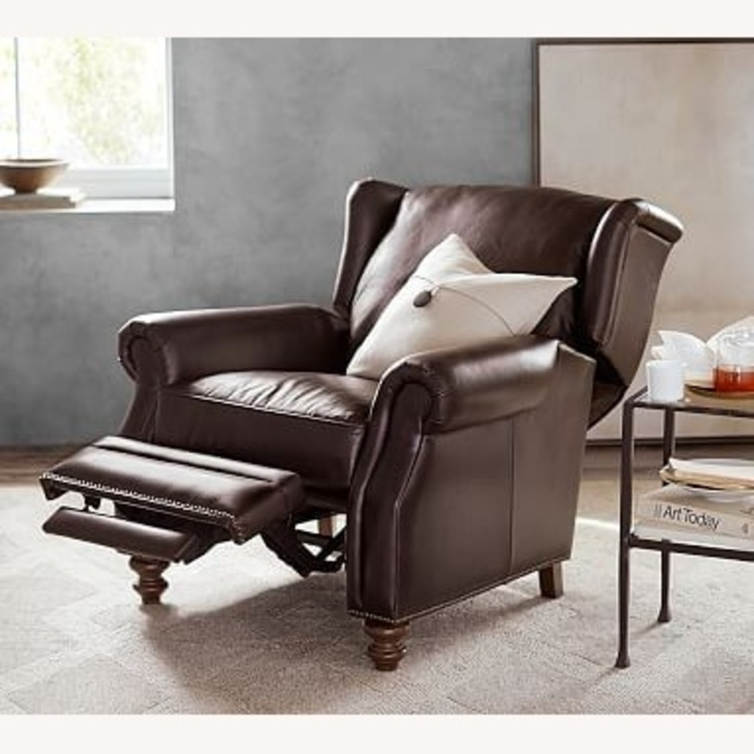 Pottery Barn Percy Leather Recliner - image-4