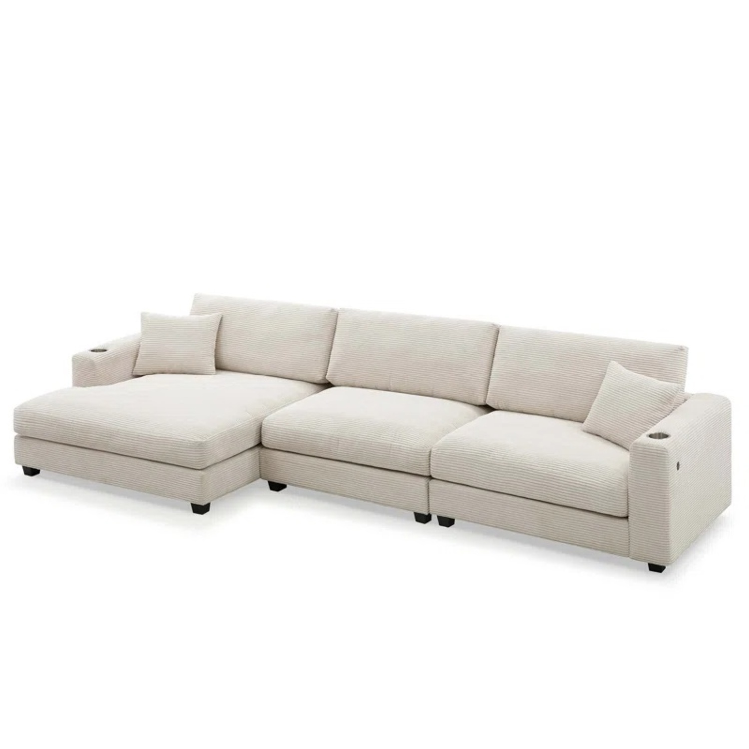 Corduroy Sectional - image-0