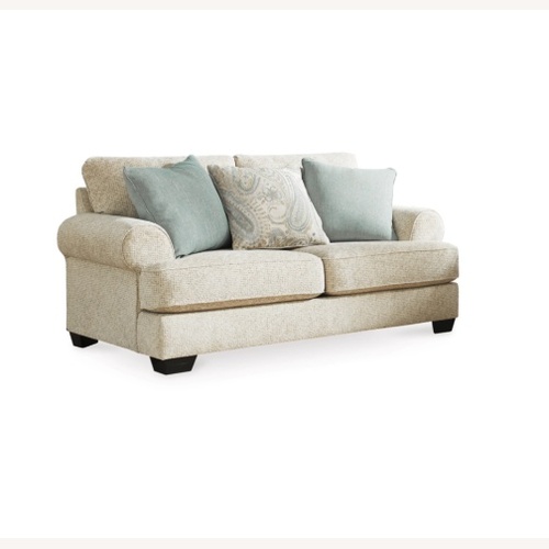 Used Monaghan Light Gray Loveseat Sofa for sale on AptDeco
