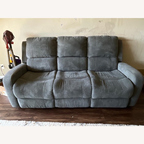 Used Anton Grey Manual Reclining Sofa for sale on AptDeco