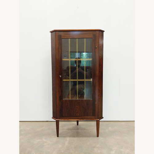 Used Vintage Danish Modern Rosewood Corner Cabinet for sale on AptDeco