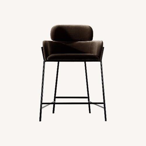Used CB2 Azalea Mink Counter Stool Set of 2  for sale on AptDeco