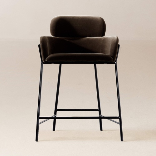 Used CB2 Azalea Mink Counter Stool Set of 2  for sale on AptDeco