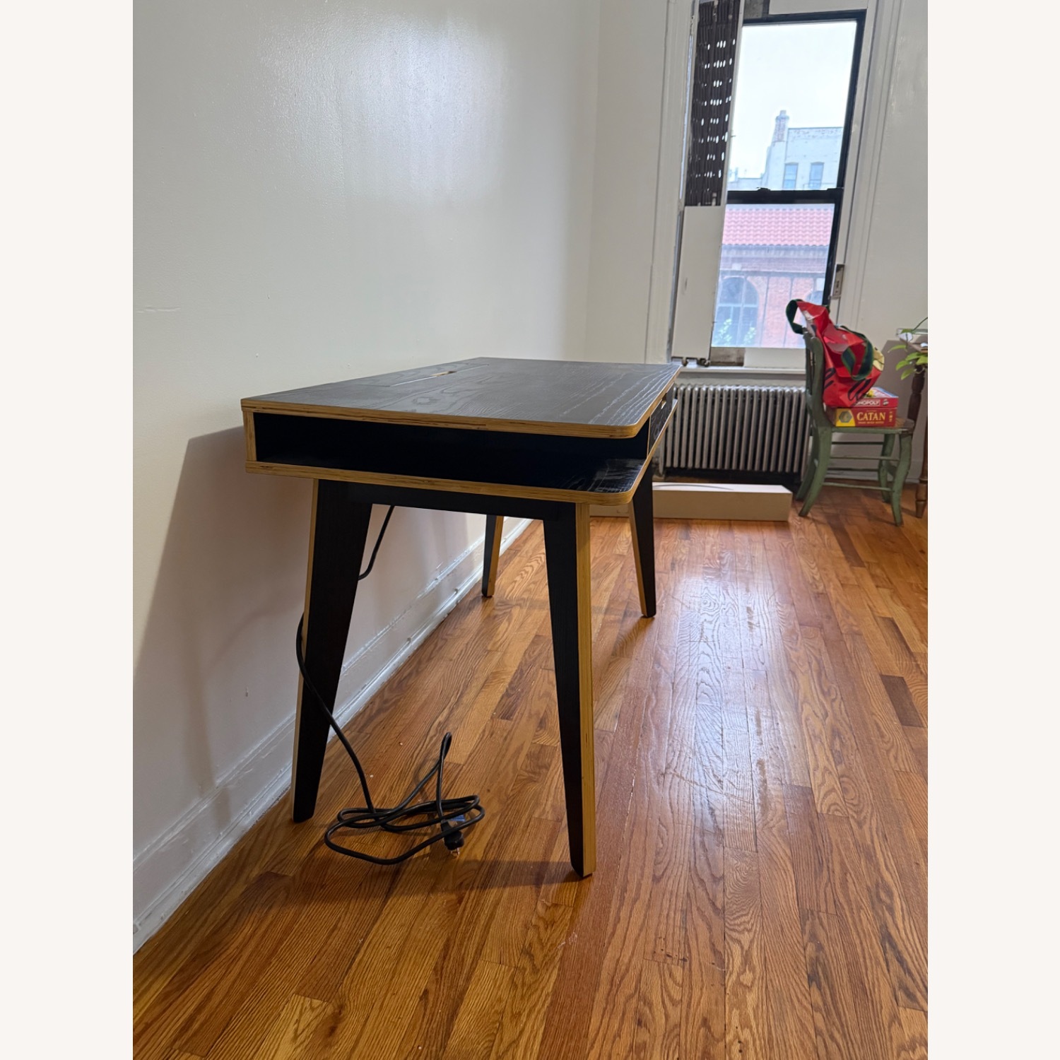 Crate & Barrel Anvers Desk with Plug and USB - image-3