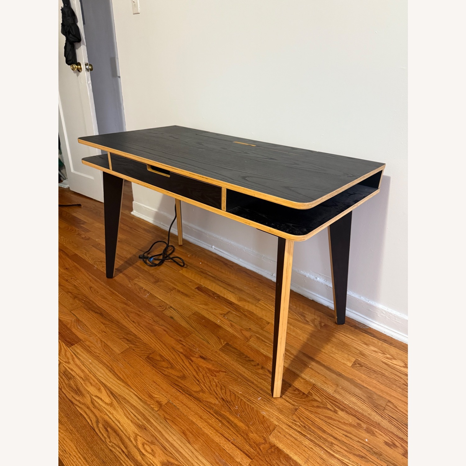Crate & Barrel Anvers Desk with Plug and USB - image-2