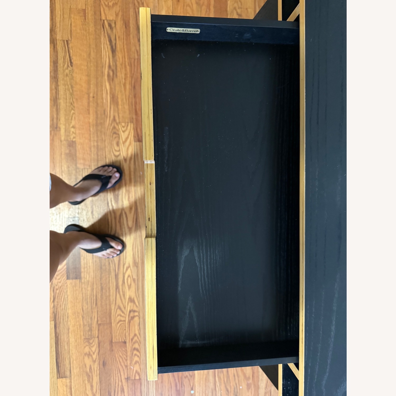 Crate & Barrel Anvers Desk with Plug and USB - image-5