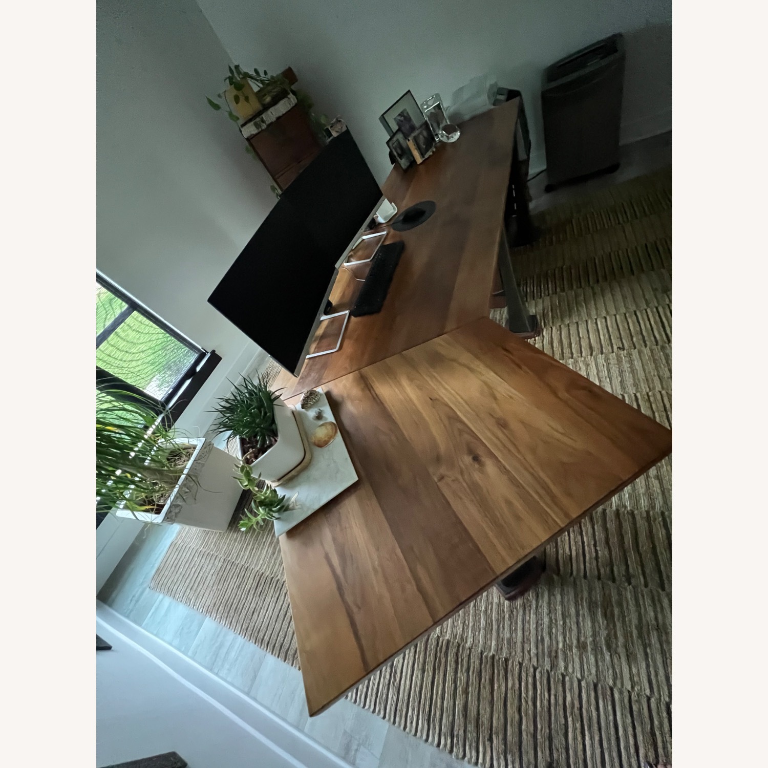 Custom Desk Walnut Bronze Steel 8 ft - image-20